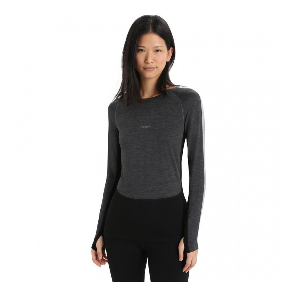 Icebreaker ZONEKNIT 200 - Sous-couche Femme jet hthr/blk/metro h/cb