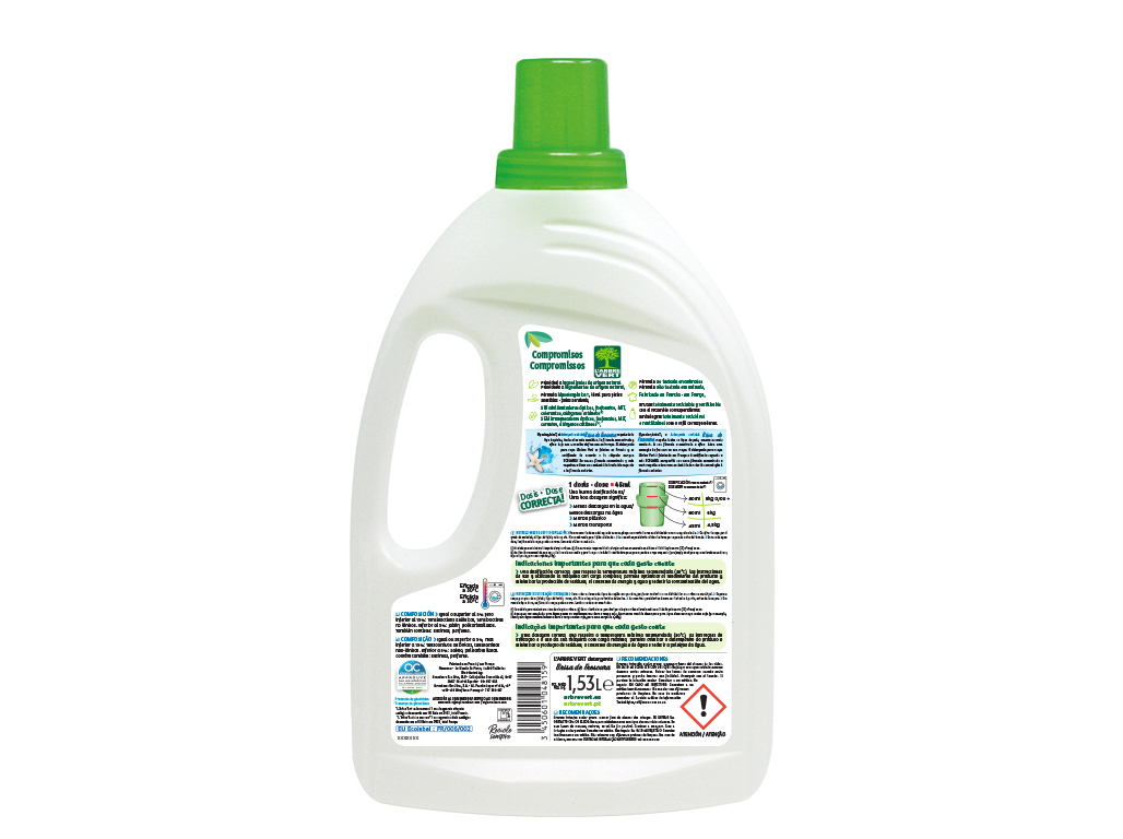 DETERGENTE ROUPA MÁQUINA LIQUIDO L'ARBRE VERT BRISA FRESCURA 34D