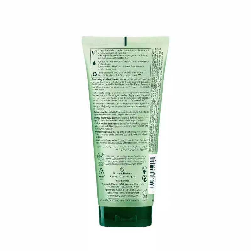 Naturia - Shampooing micellaire douceur - Shampoing ultra doux sans sulfates - 200ml