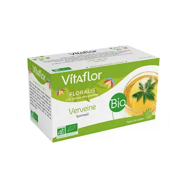Chá de Verbena Orgânica Vitaflor para Digestão e Sono, 18 sachês