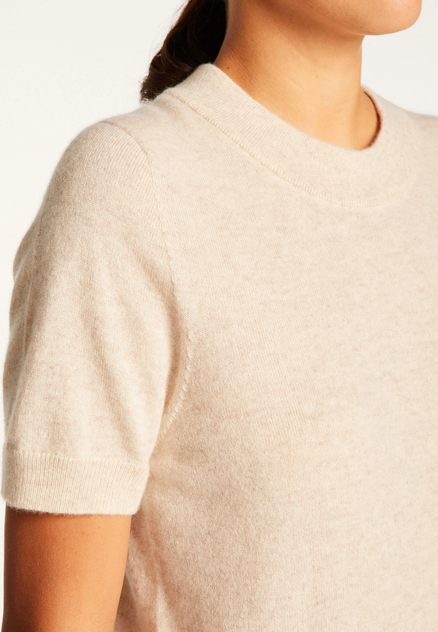AUBRYAH24 - T-shirt en cachemire | Beige