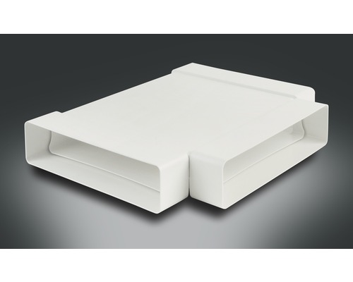 Vlak kanaal T-stuk Rotheigner wit 220x54 mm