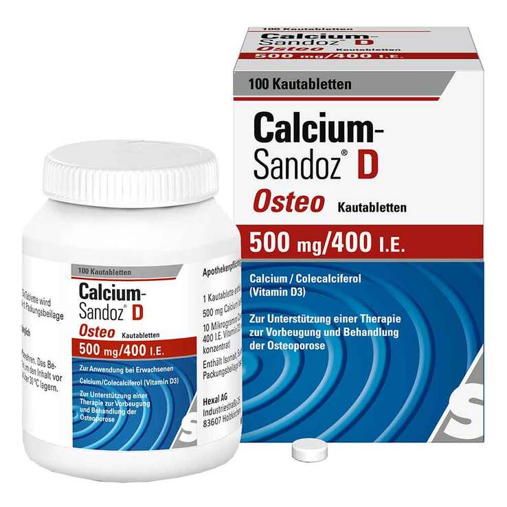 Calcium Sandoz D Osteo Kautabletten, 100 St