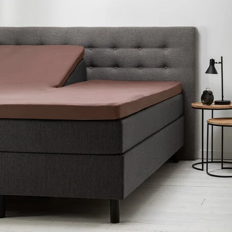 Hoeslaken Katoen - Splittopper - Taupe