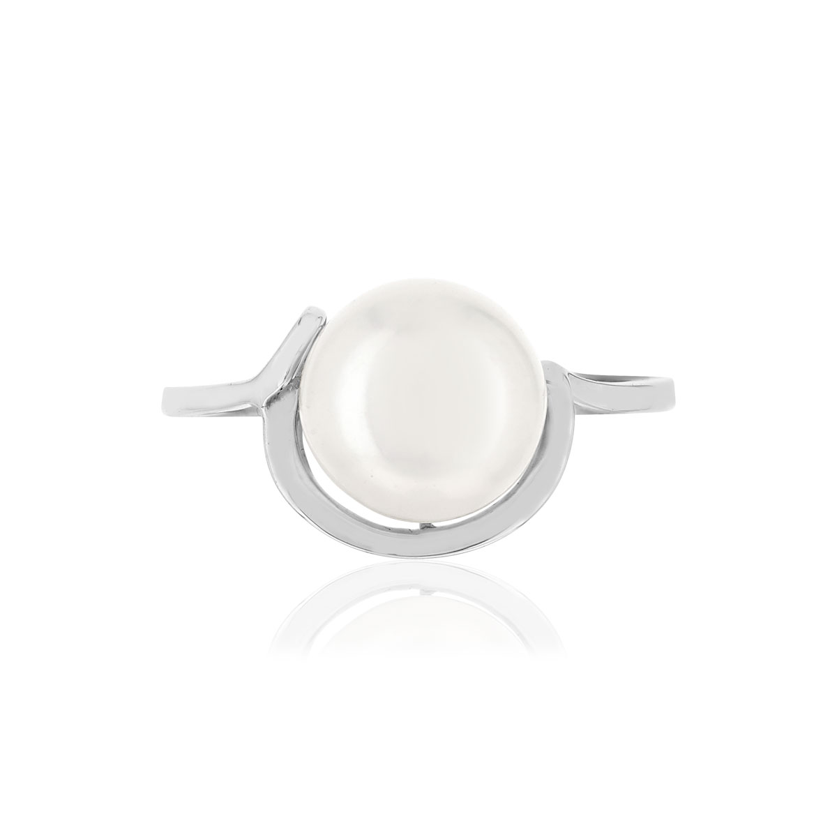 Bague argent 925, perle de culture de Chine.