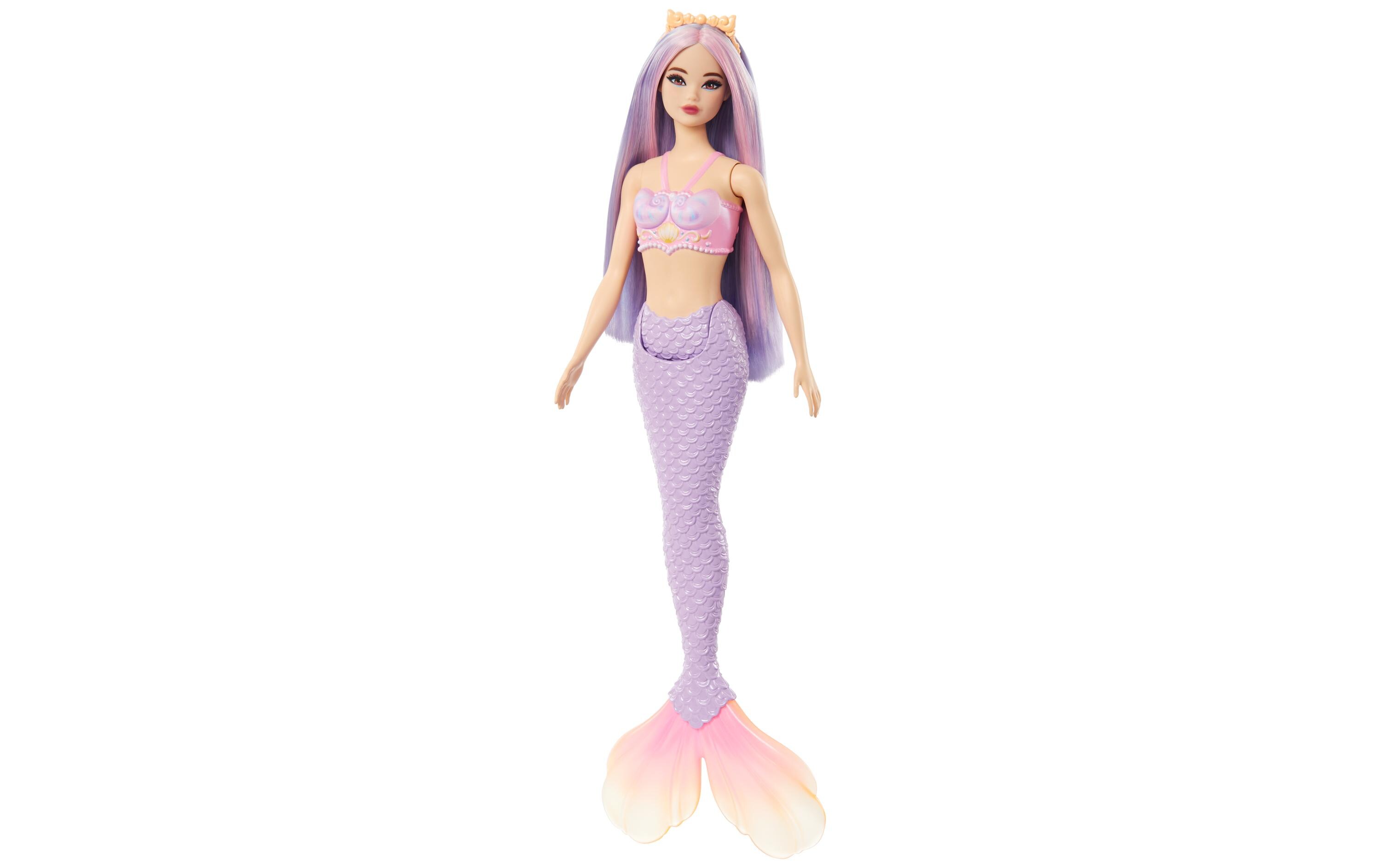 Puppe Barbie Meerjungfrau LilaMeerjungfrau-Puppe mit fliederfarbenem Haar