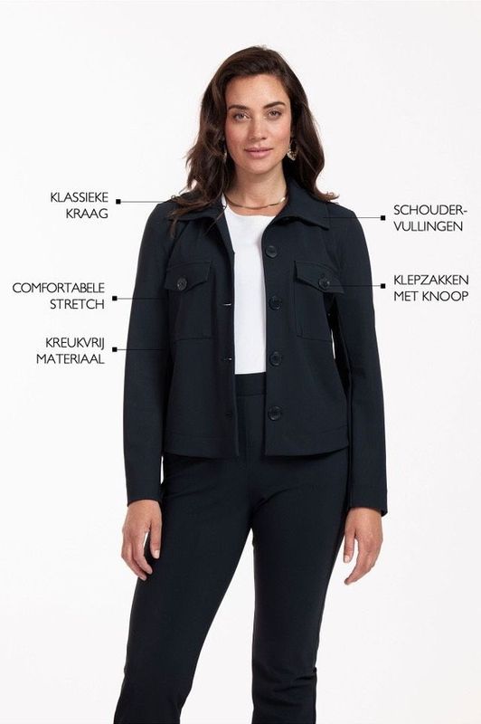 Studio Anneloes - Claire Bonded Jacket - Jas - Blauw