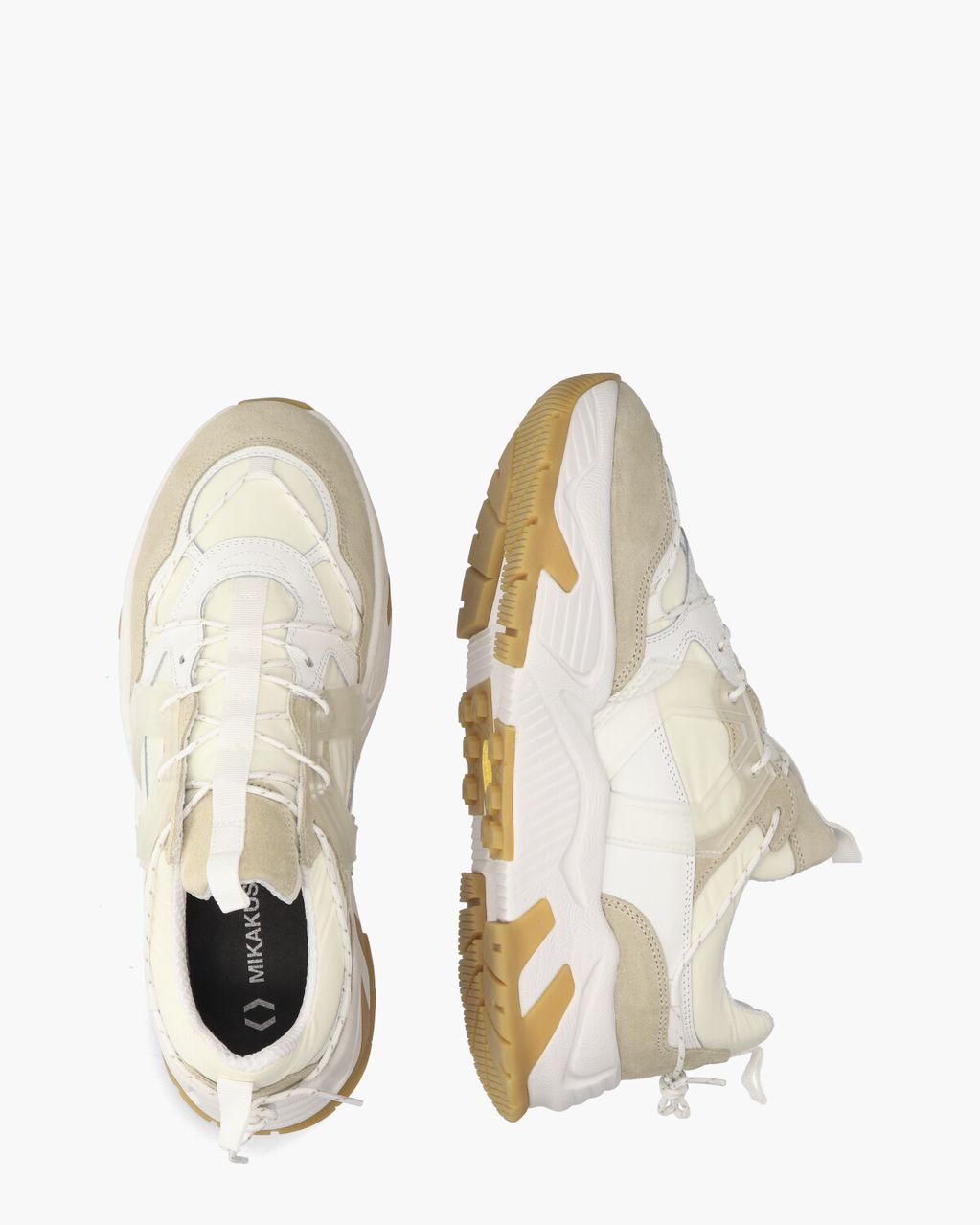 Mikakus New Boom Off-White/Beige Herensneakers