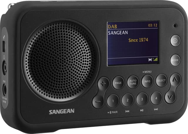 Sangean DPR-76BT Radio med Bluetooth Metal Grey