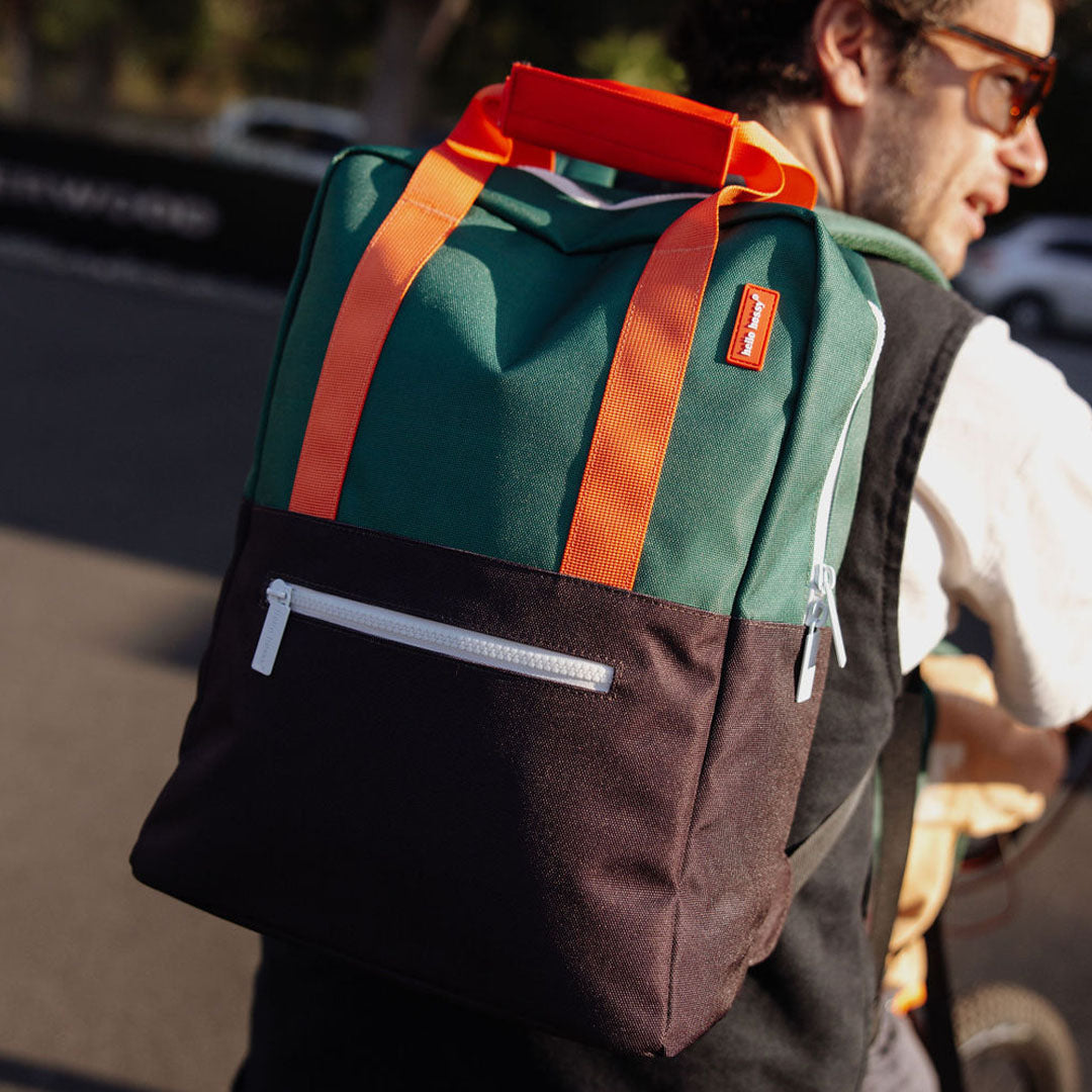 Hello hossy rugzak mini dark green - 30 cm