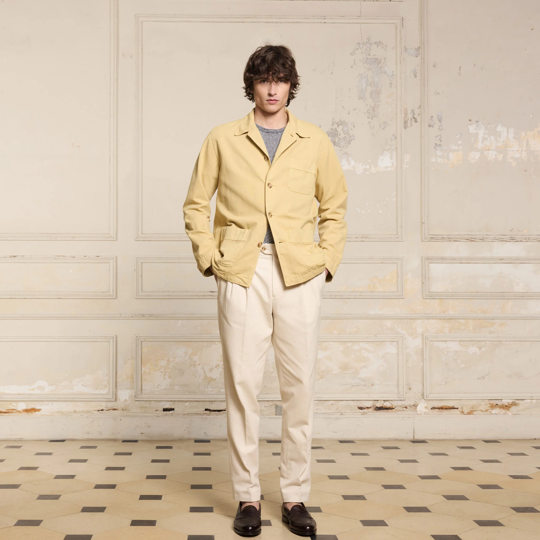 Yellow work jacket