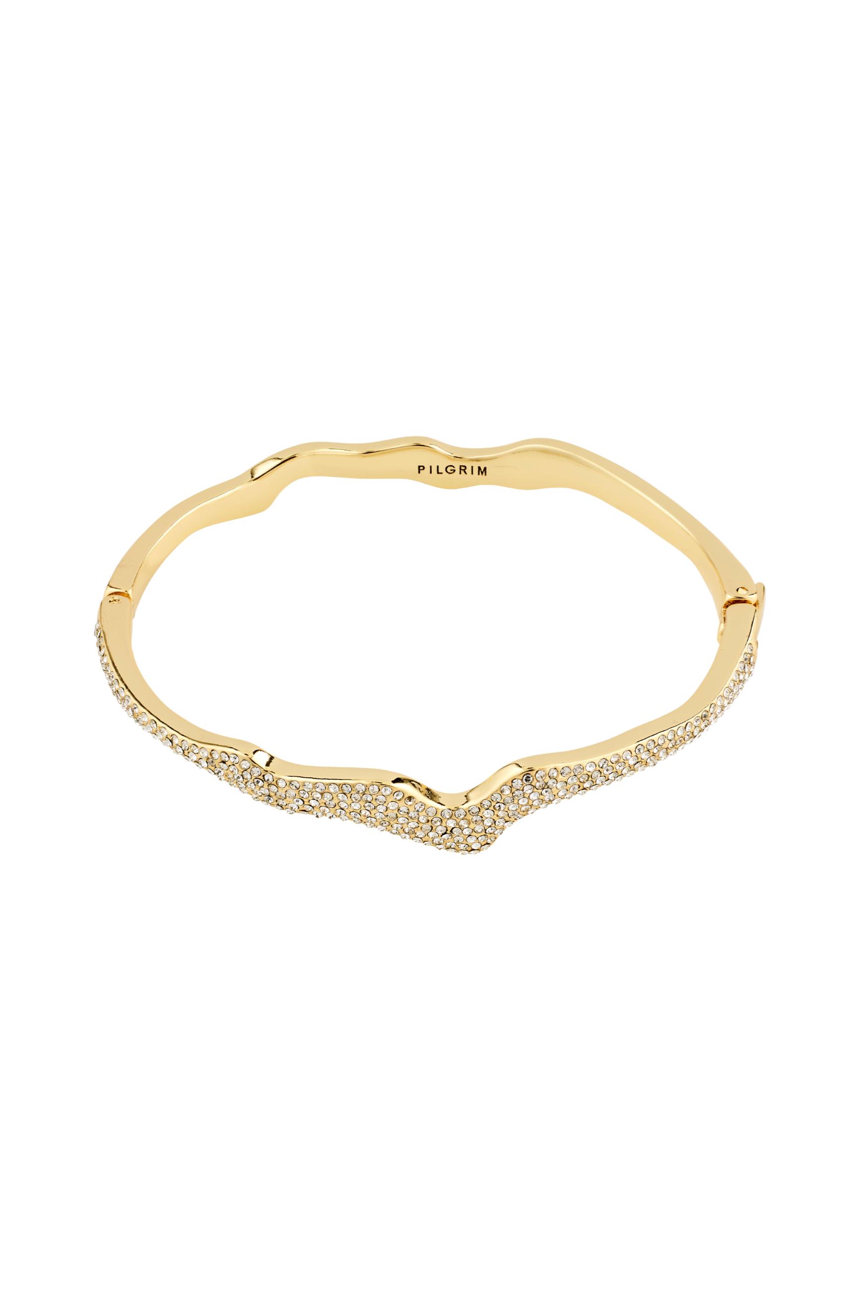 PILGRIM  CONNECT crystal armbånd - forgyldt
