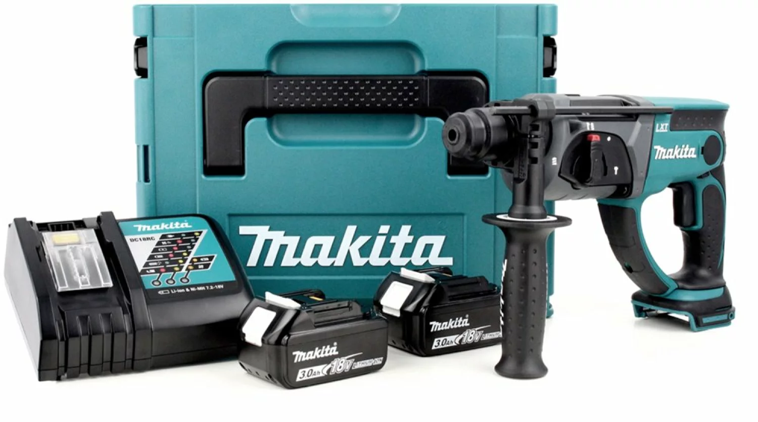 Makita DHR202RFJ 18V Li-Ion Accu SDS-plus combihamer set (2x 3.0Ah accu) in Mbox - 2J