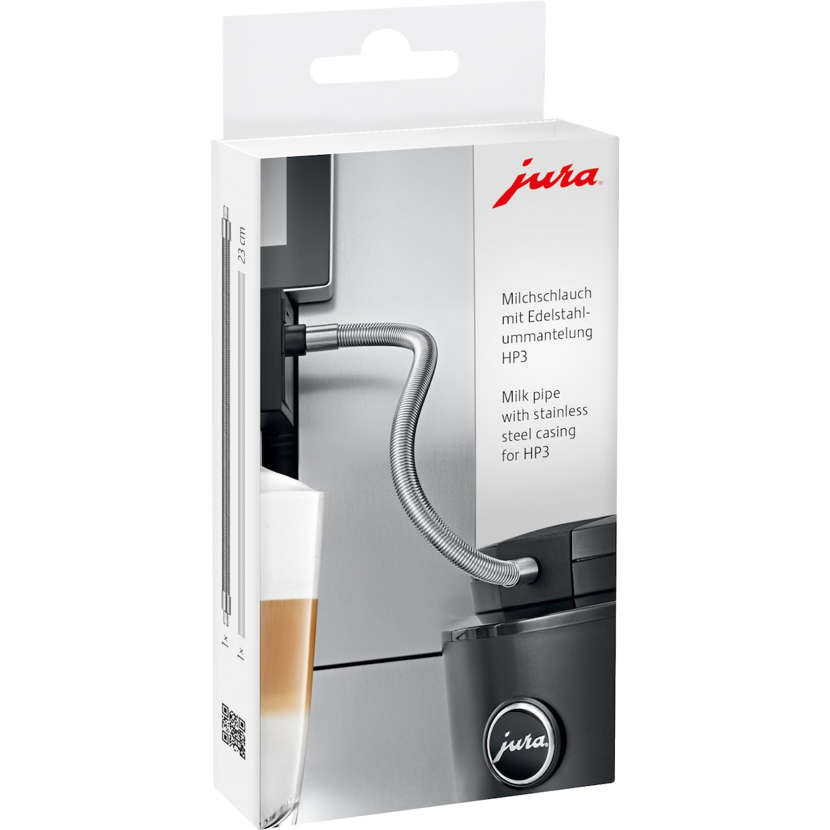 Jura HP3 melkeslange med mantel i rustfritt stål 24114