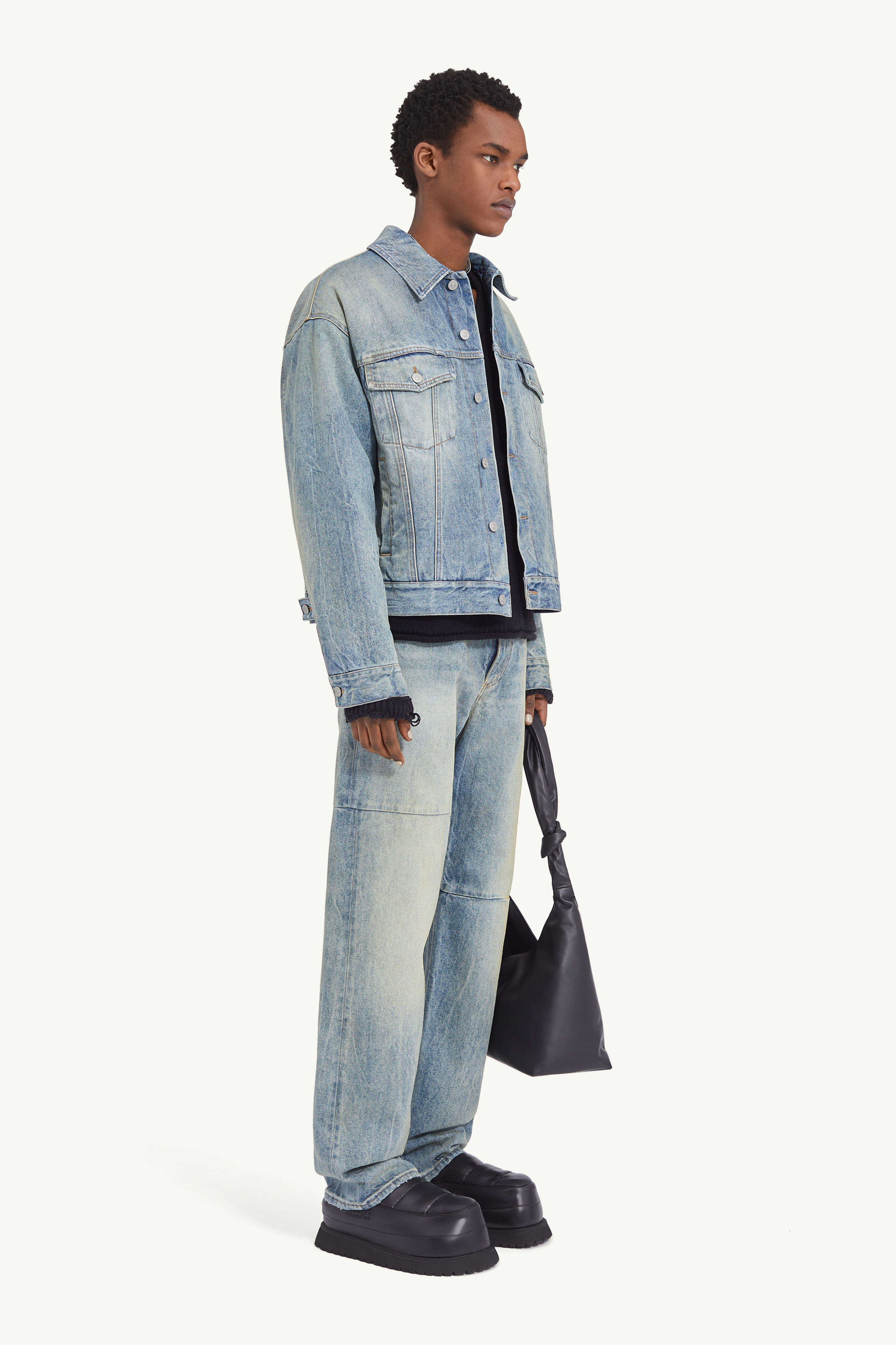 Veste en denim bleu pour femme