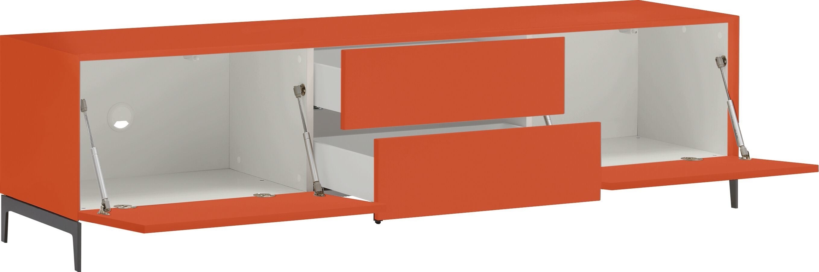 LUX Lowboard - Orange / B: 180.0 cm x T: 46.0 cm x H: 49.5 cm