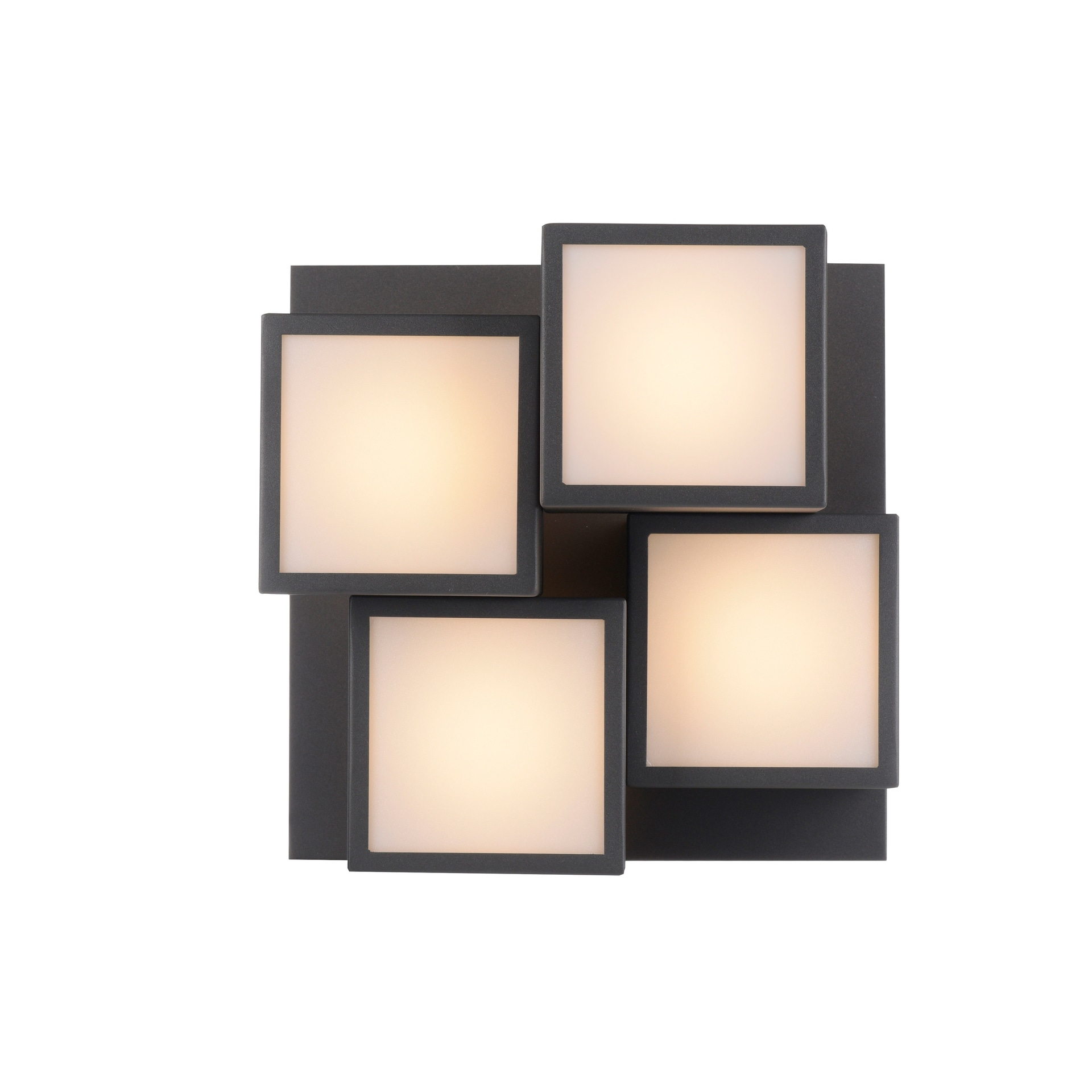 JUST LIGHT LED Deckenlampe TETRIS 30 x 30 cm schwarz
