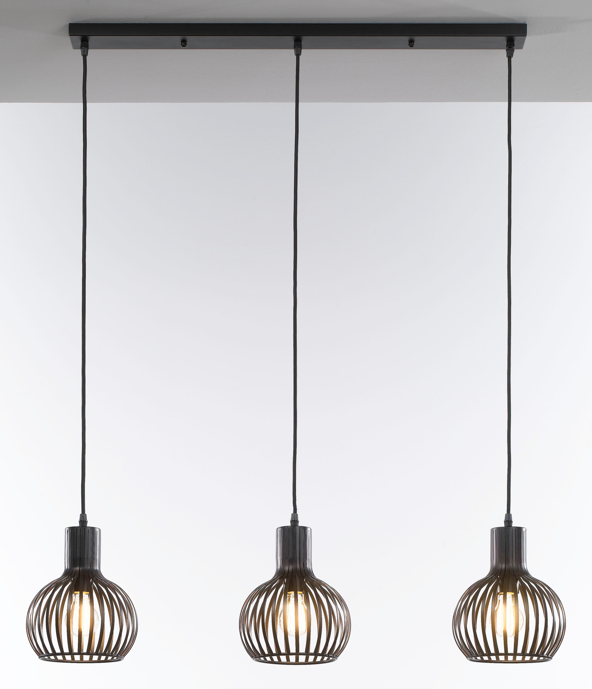 casaNOVA Retrofit Balkenpendel COLLIN II 3-flg schwarz