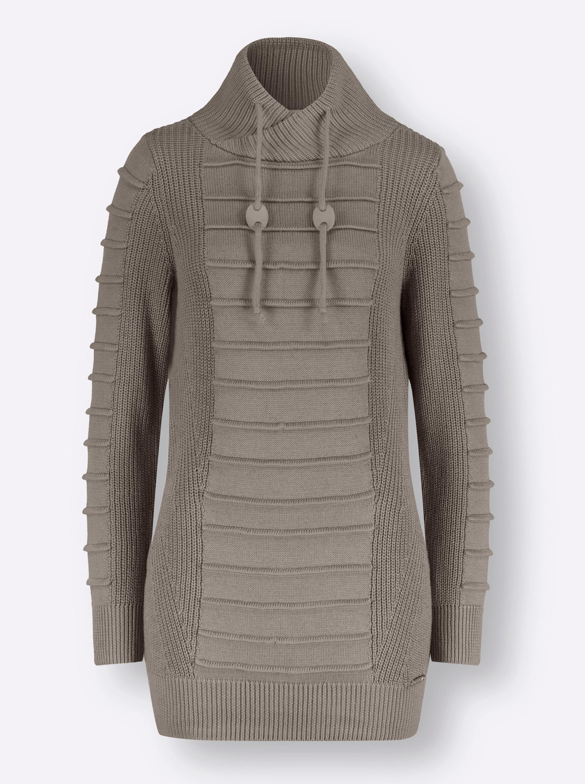 Longpullover in taupe