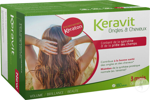 Keravit Complément Alimentaire Pour Cheveux Et Ongles 180 Gélules