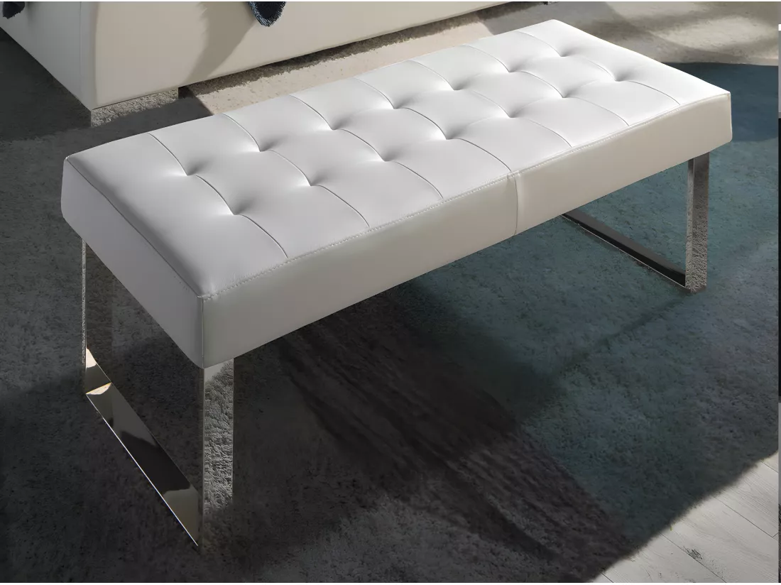 Banquette en simili cuir et acier chromé 5000 ANGEL CERDA