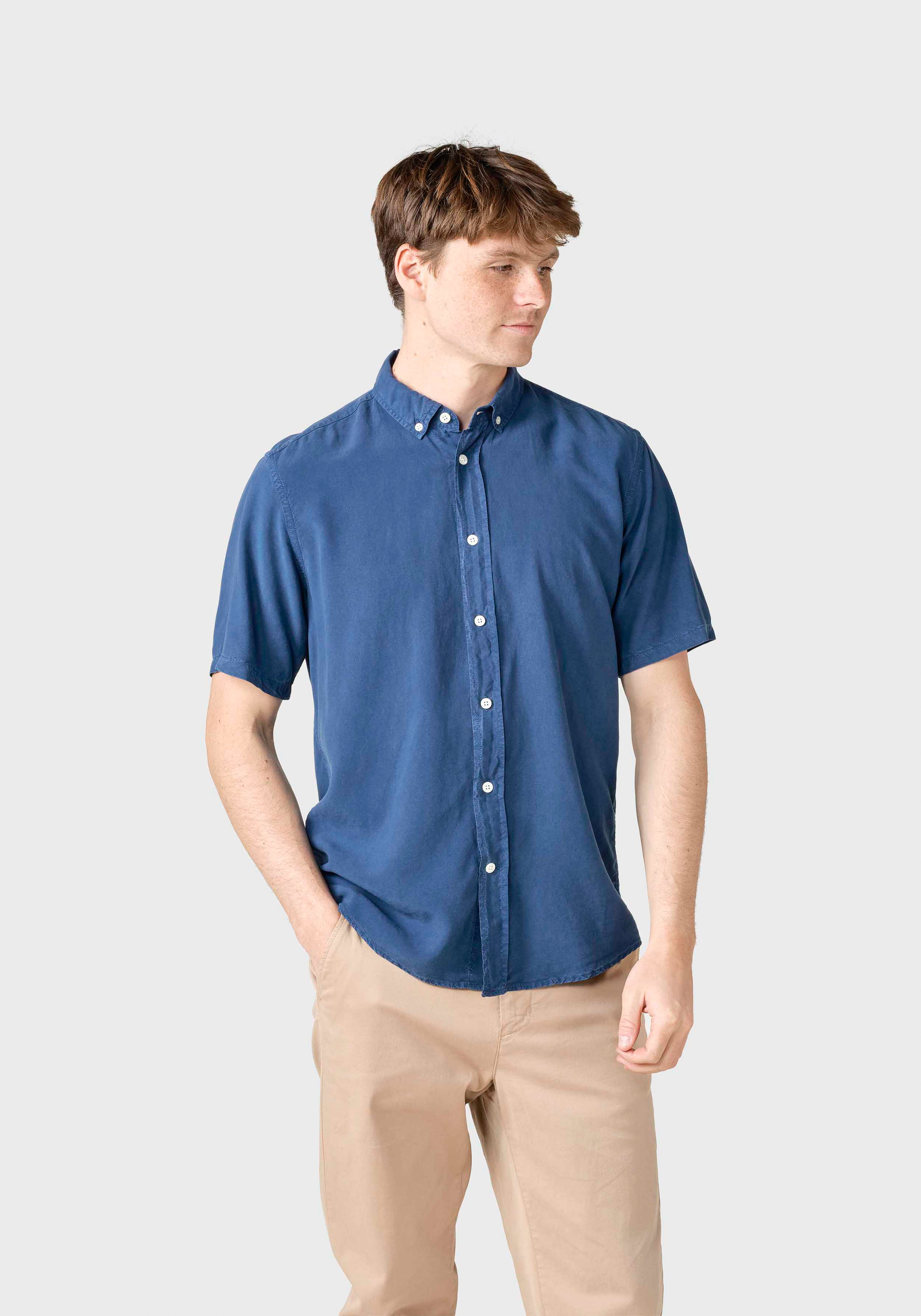 Klitmøller Collective Hemd Mikkel Lyocell Shirt Ocean