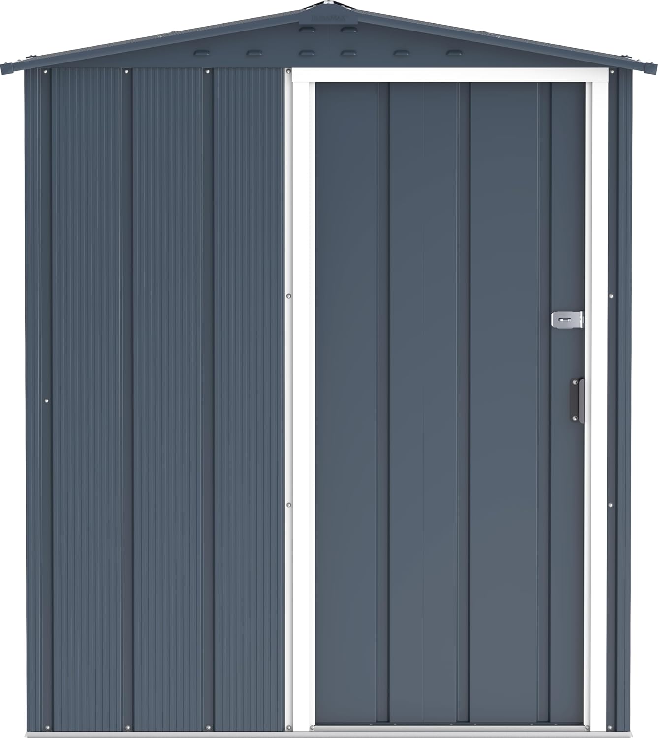 Duramax ECO 5 x 4 (1.56 m²) Metallgerätehaus, feuerverzinktes Metall gerätehaus - Geräteschuppen, verstärkte Dachkonstruktion, wartungsfreier und wetterfester Metallschuppen, Anthrazit