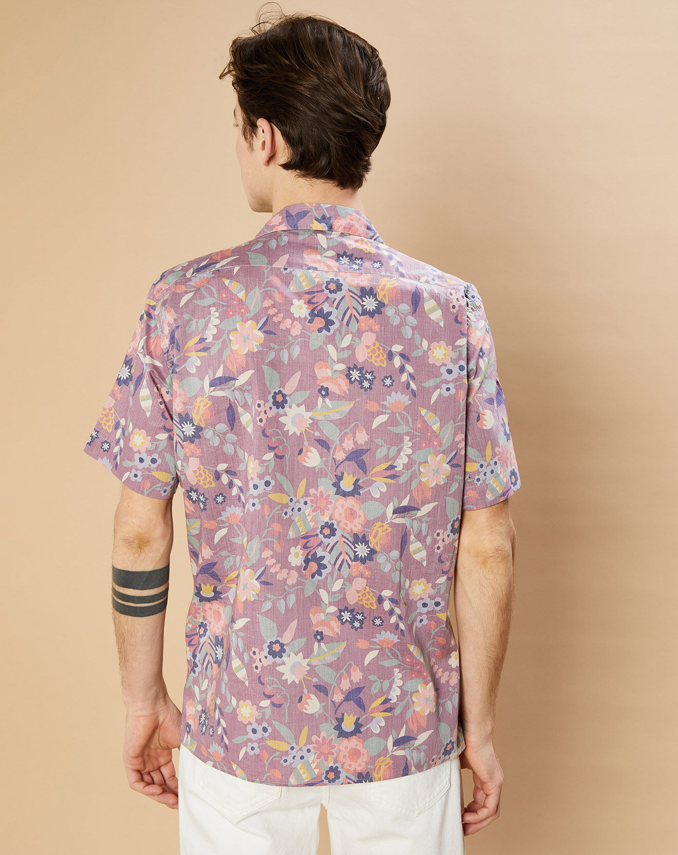 Hartford Chemise Slim Slam reverse floral