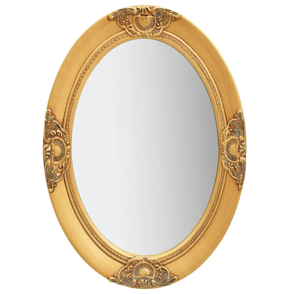 vidaXL - Wandspiegel - Goud - Hout - 50 x 70 cm