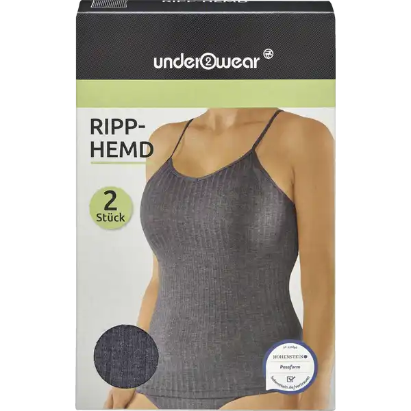5x4 Rippe Hemd Doppelpack jeansblau Gr. L