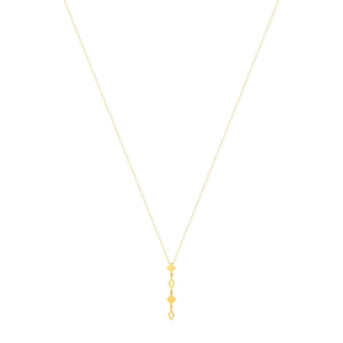 Collier or 750, motif géométrique 45 cm