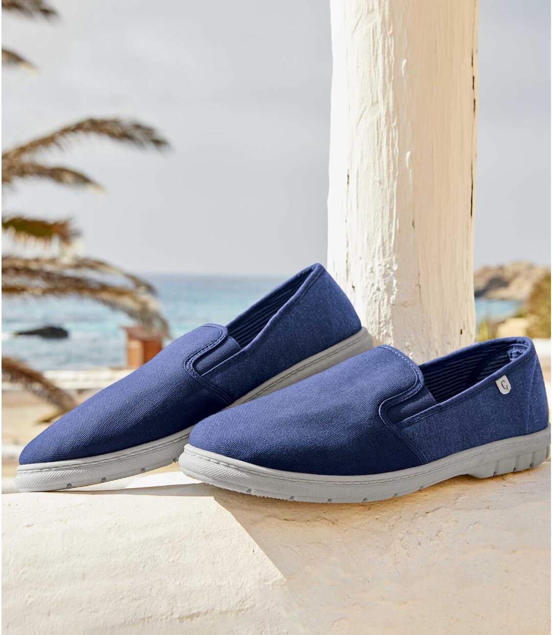 Mocassins Élastiqués en Jean et Canvas