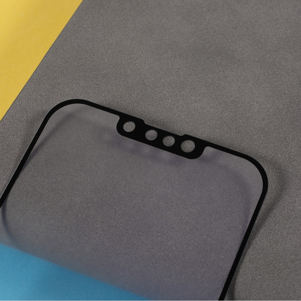iPhone 14 / iPhone 13 / 13 Pro Full-Screen Anti-Blue Light Vollbild Glas Display mit Rahmen - Schwarz