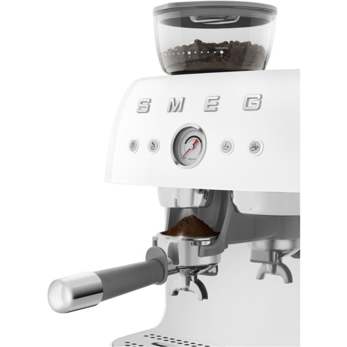 SMEG Espressomaschine mit Mahlwerk 50's Style EGF03WHEU Weiß