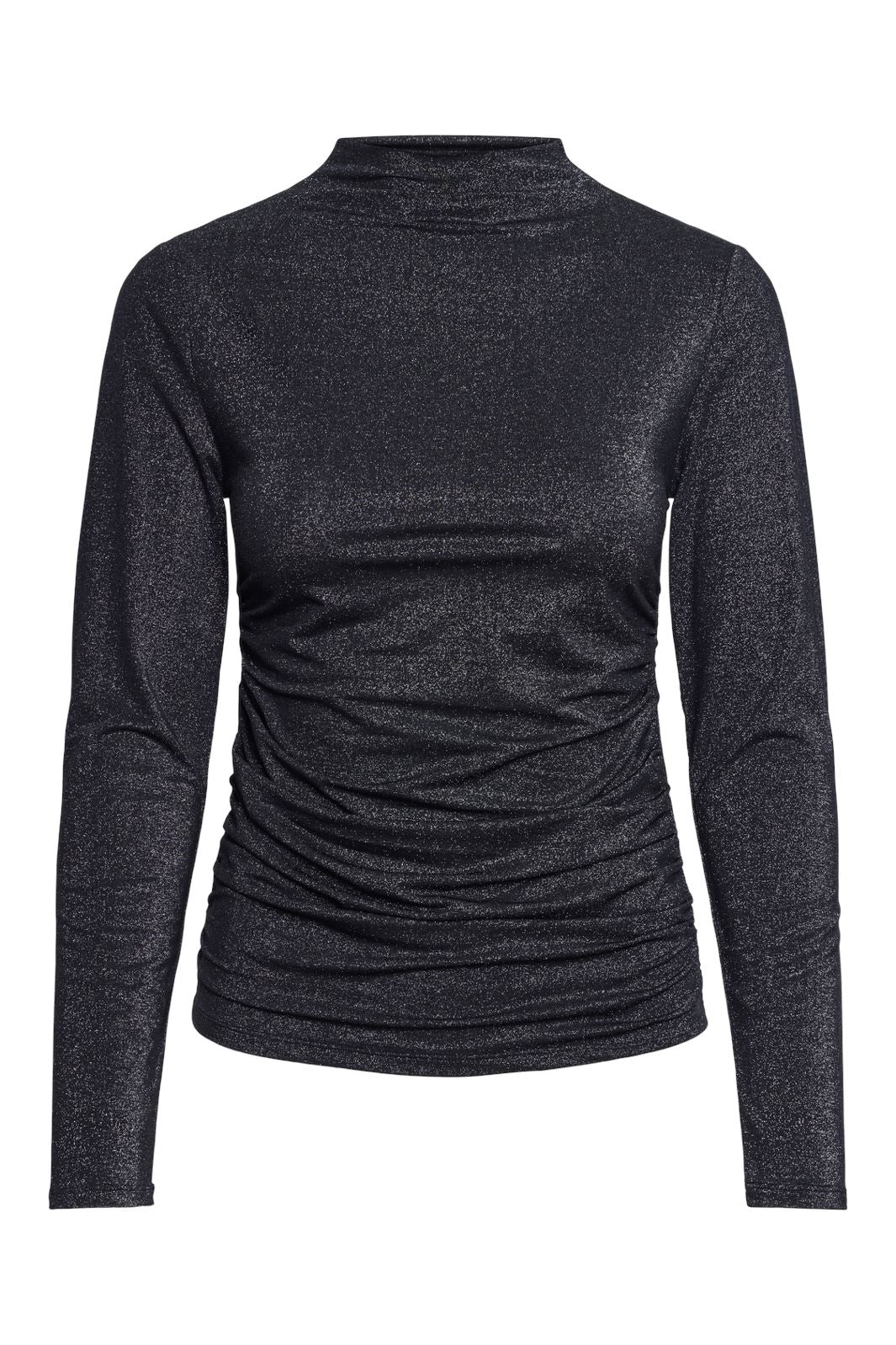 Pieces Pcmonica Ls Glitter Ruching Top