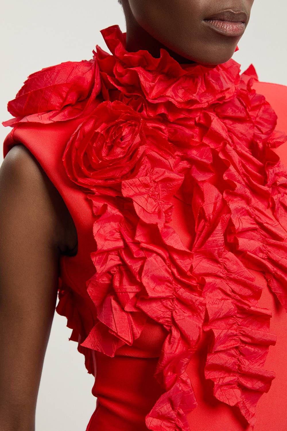 KarenMillen Haut En Maille Bandage Avec Détail Rosace Tissée