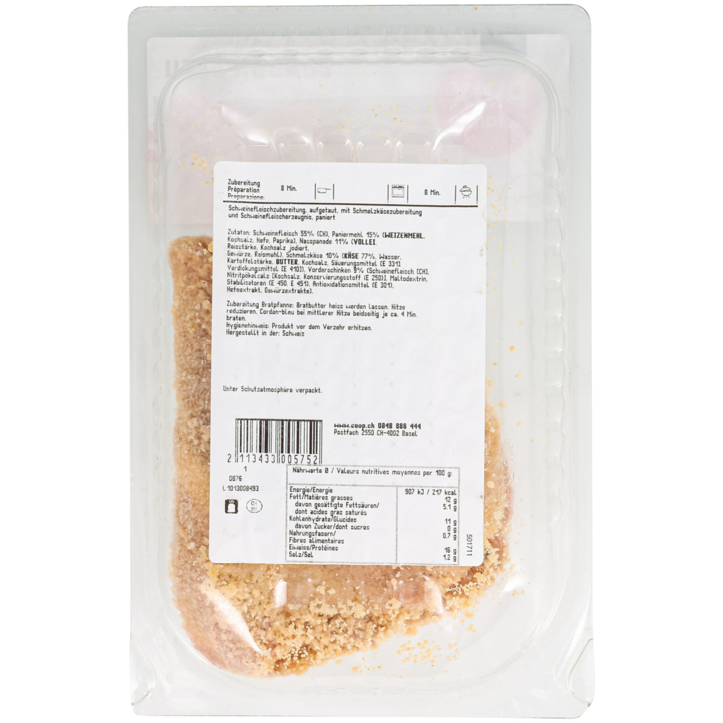 Prix Garantie Schweins Cordon bleu ca. 450g