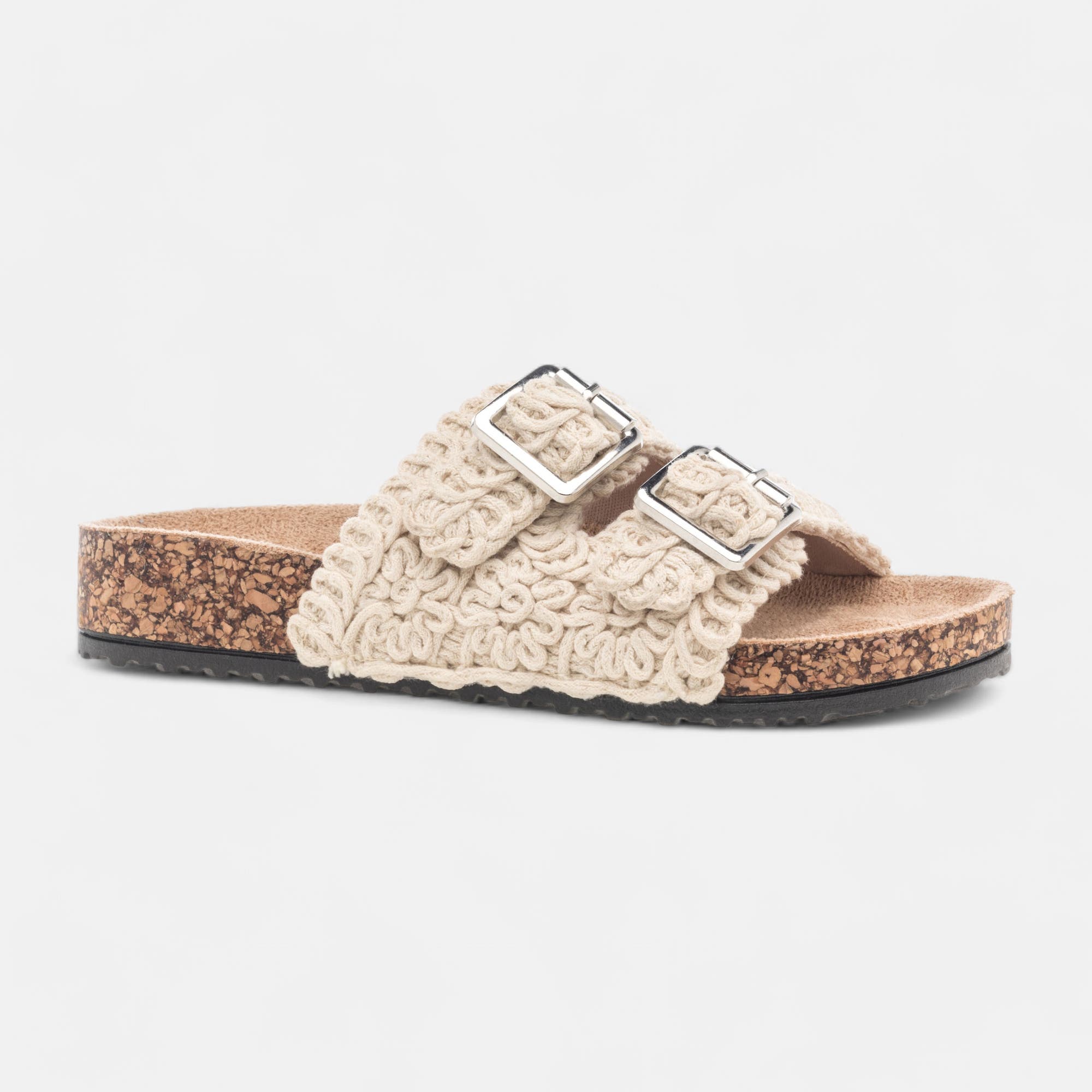 Mules semelle liège Fille beige