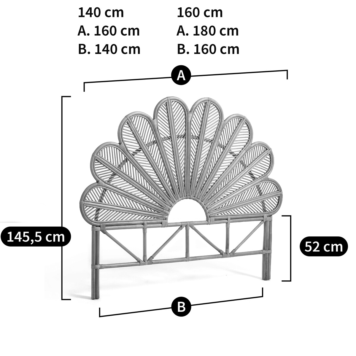 LA REDOUTE INTERIORS<br>Cabeceira em rattan, Paoni