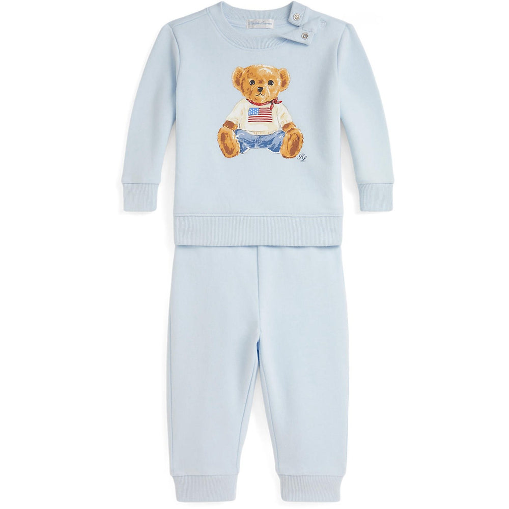Køb Ralph Lauren Baby Beryl Blue Pant Sæt