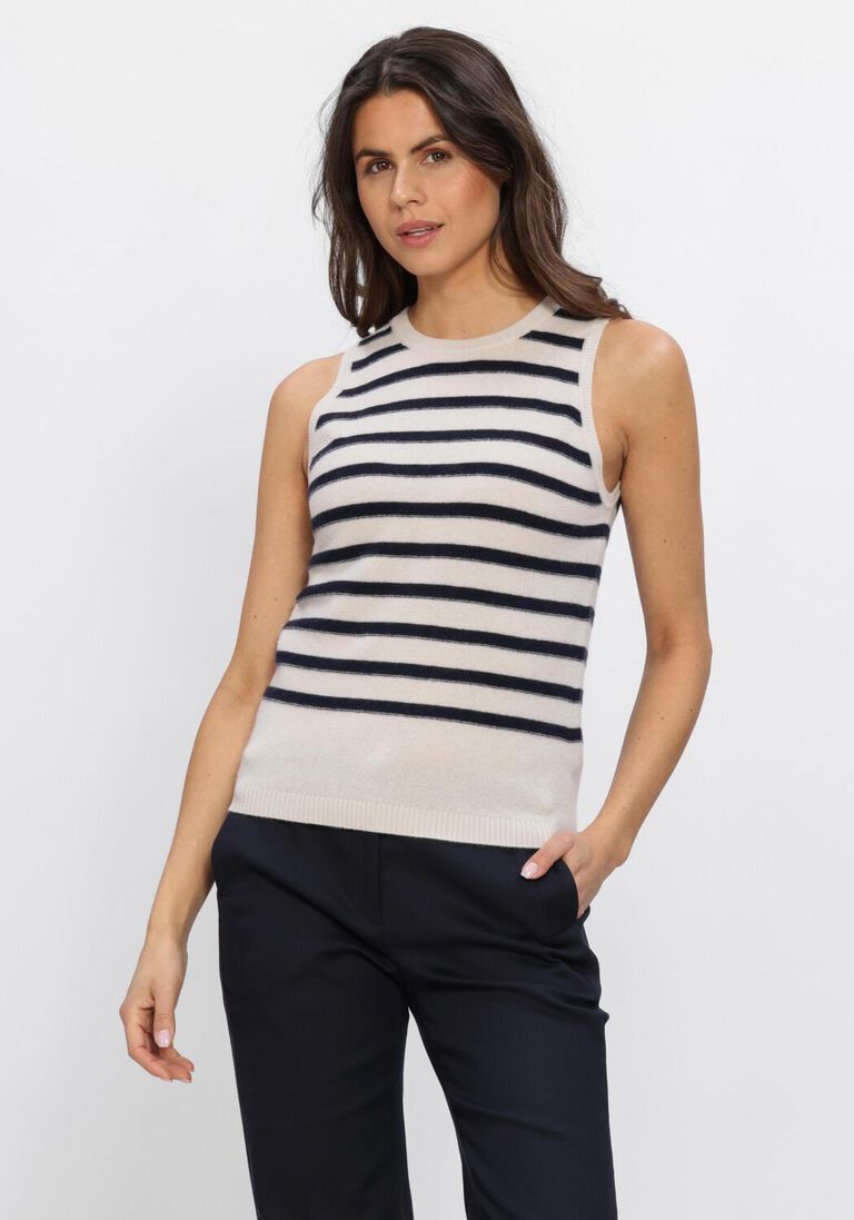 gebroken wit luisa cerano top ringel top aus kaschmir-mix