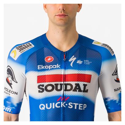 Maillot Manches Courtes Castelli Climber's 4.0 Soudal Quick-Step 2024 Bleu