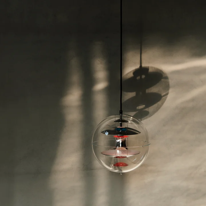 Verpan - VP Globe Pendelleuchte Ø 40 cm, Aluminium / klar