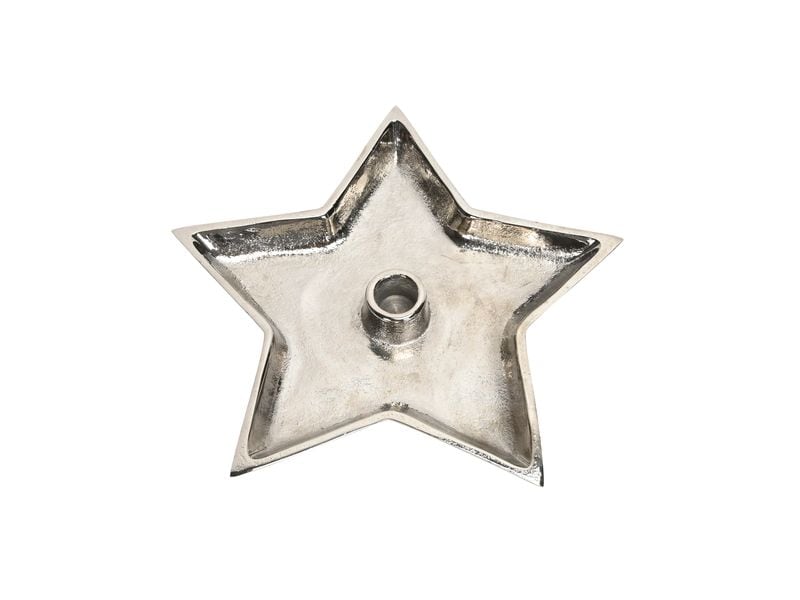 COCON Kerzenhalter Stern, Silber Dekoratives Element für Ihr Zuhause