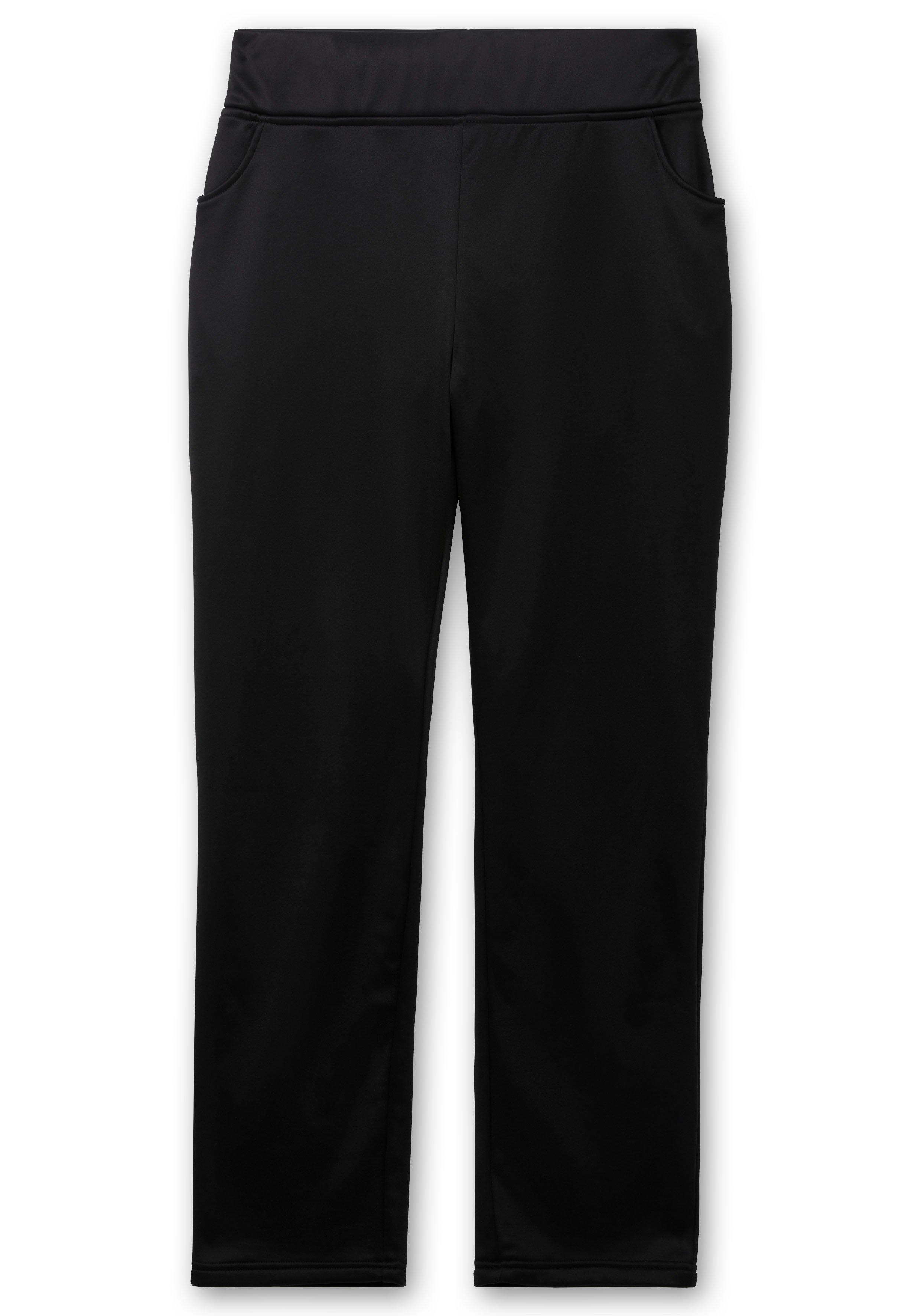 Leicht glänzende Schlupfhose mit Fleece-Innenseite