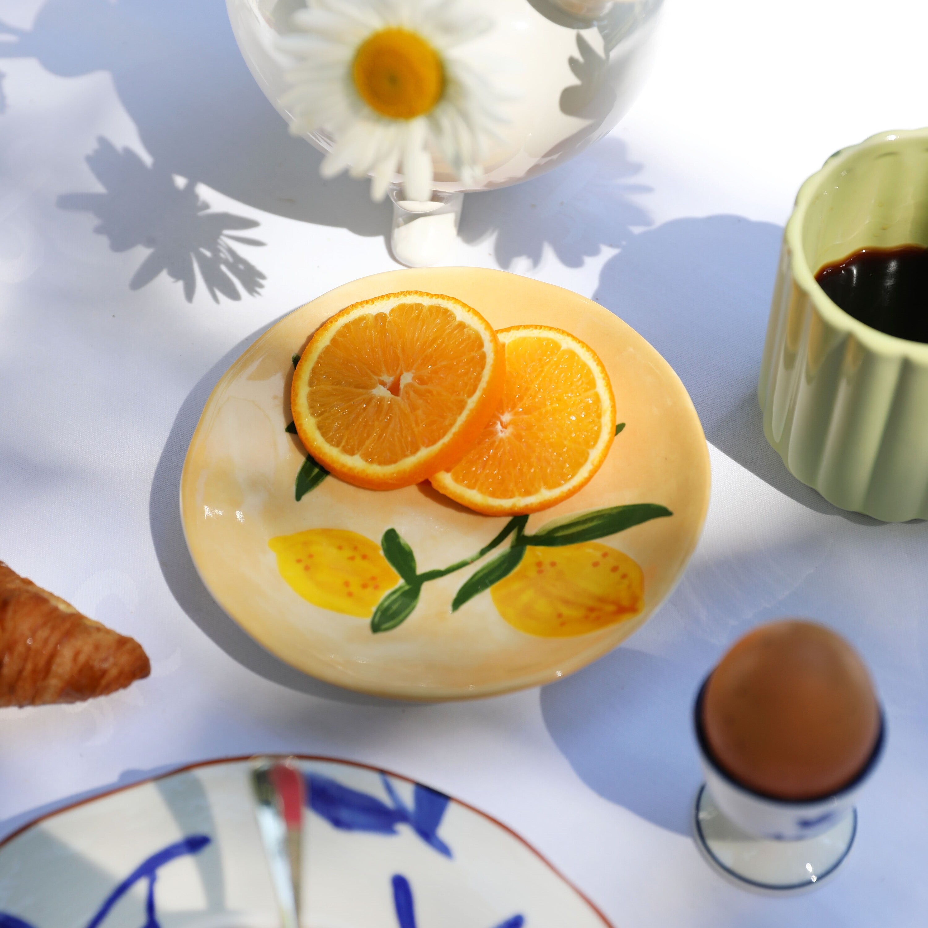 &k amsterdam Lemon Full Colour Bord Ã 16 cm - Set van 4
