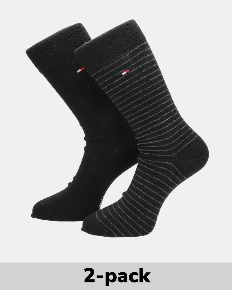 Tommy Hilfiger 2-Pack hoge sokken Sokken  - zwart