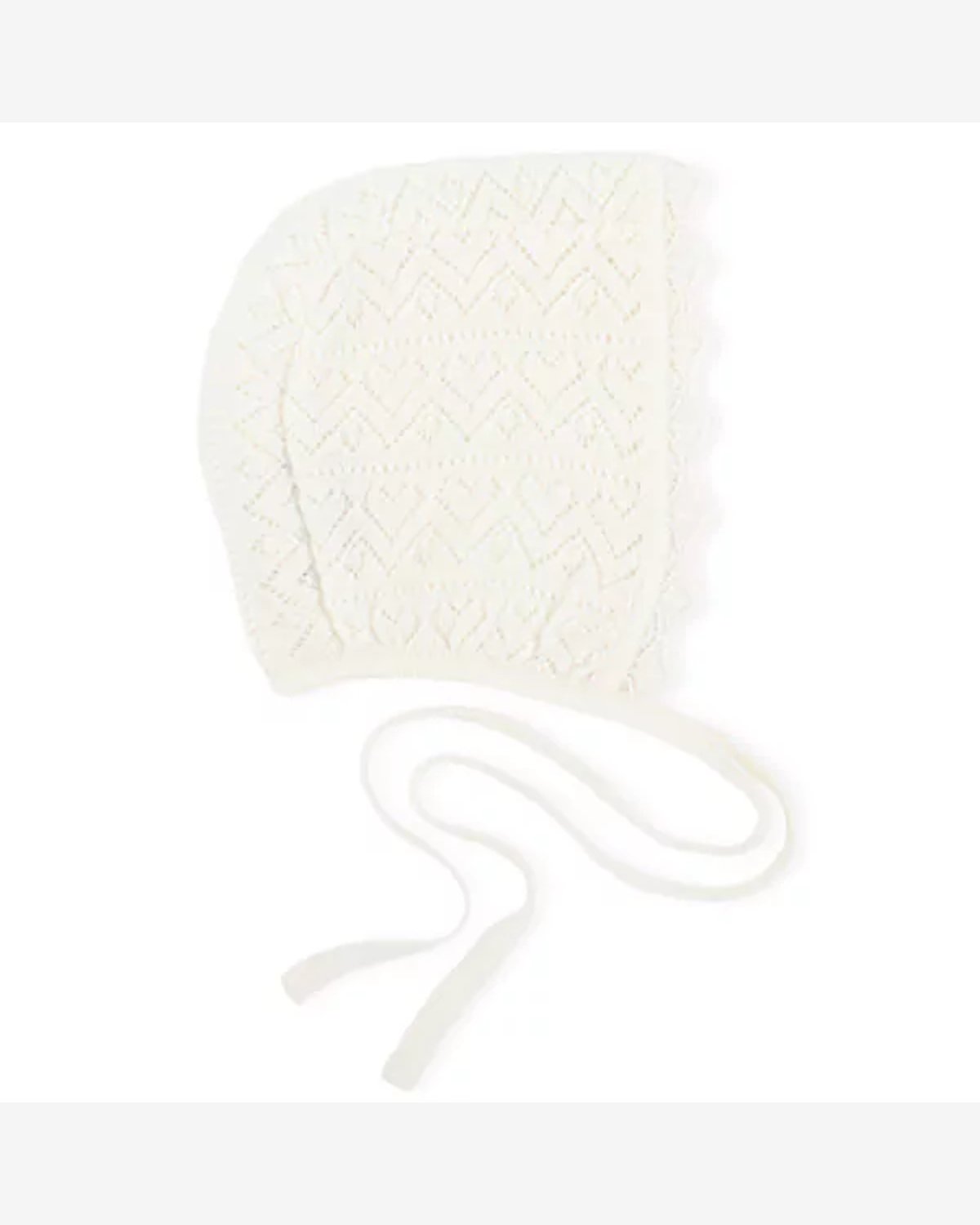 Babylue / Dåpslue – 100% Merino, m/ Mønster | Kyse