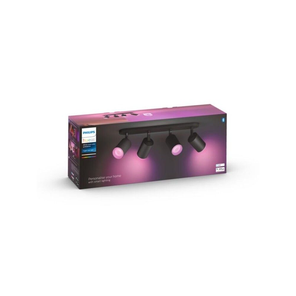 SPOTLAMPE PHILIPS HUE ARGENTA 3XGU10 5,7W SVART