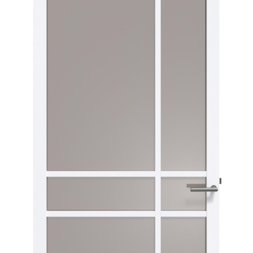 Arne & Bodil binnendeur ABE105 brons glas - extra wit afgelakt